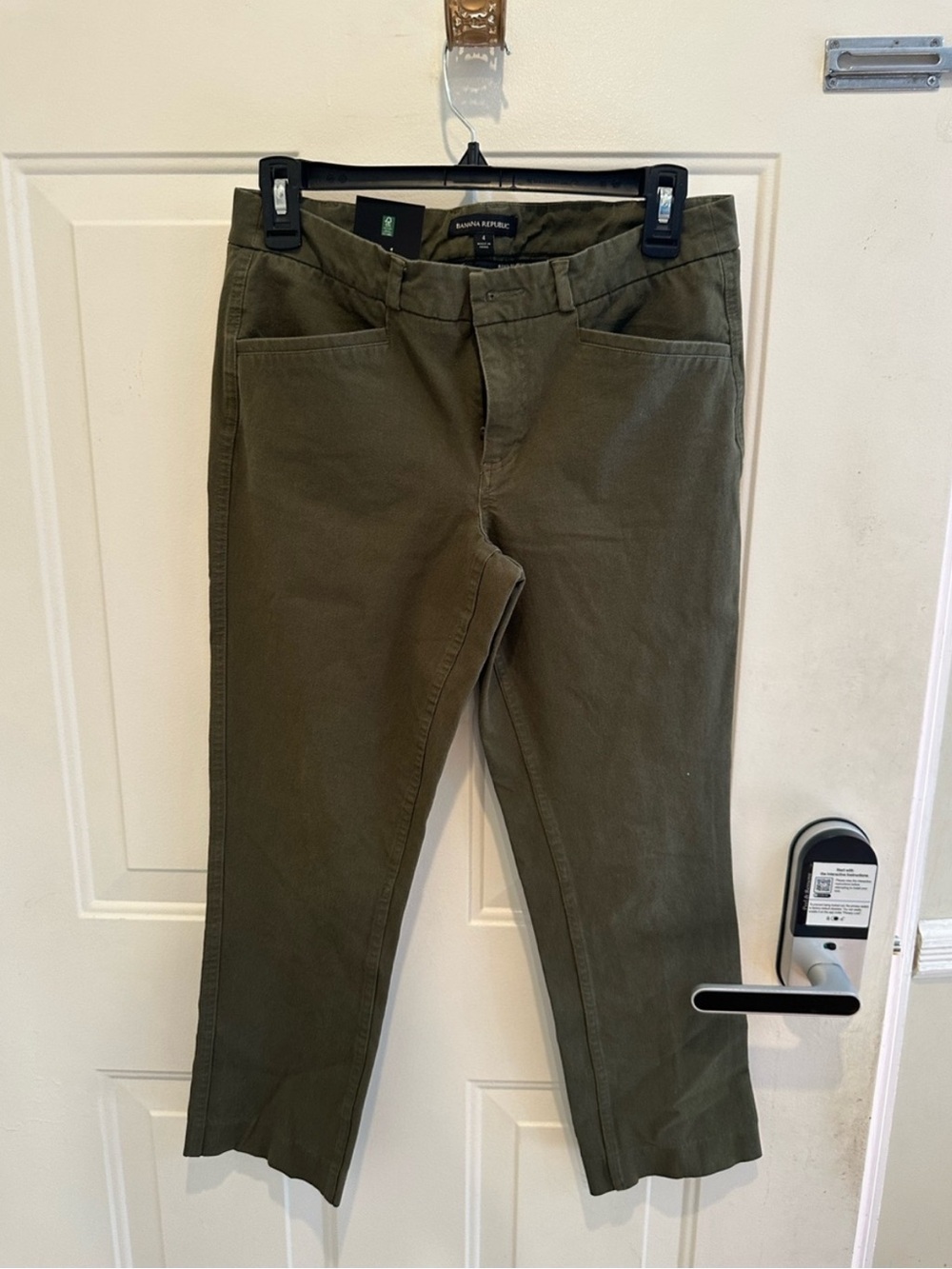 Banana Republic Olive Straight Crop Chino Jeans